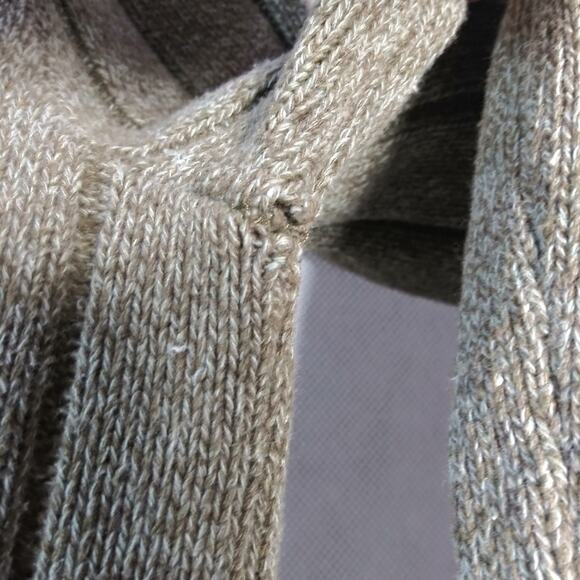 Oscar De La Renta Green Knit Ribbed Quarter Zip Sweater Size L - Picture 6 of 7